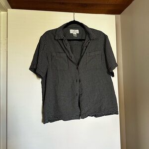 Vintage Laura Leigh Ltd. Black and Cream Gingham Shirt